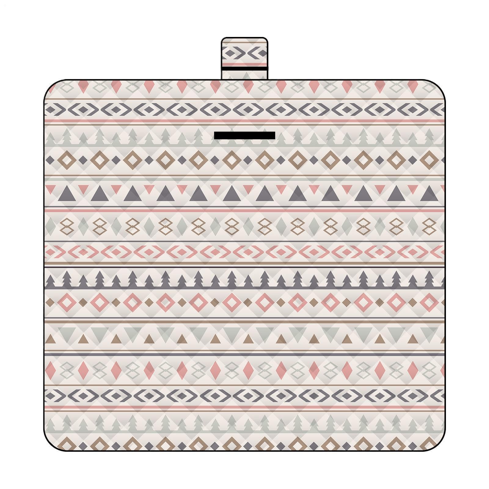 Couverture de plage imperméable à 3 couches (200 x 200 cm) - Tapis de pique-nique d'extérieur idéal pour les voyages, l'été, le jardin, la pelouse, le parc et la terrasse