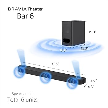 Amazon.com: Sony BRAVIA Theater Bar 6, 3.1.2ch Sound bar