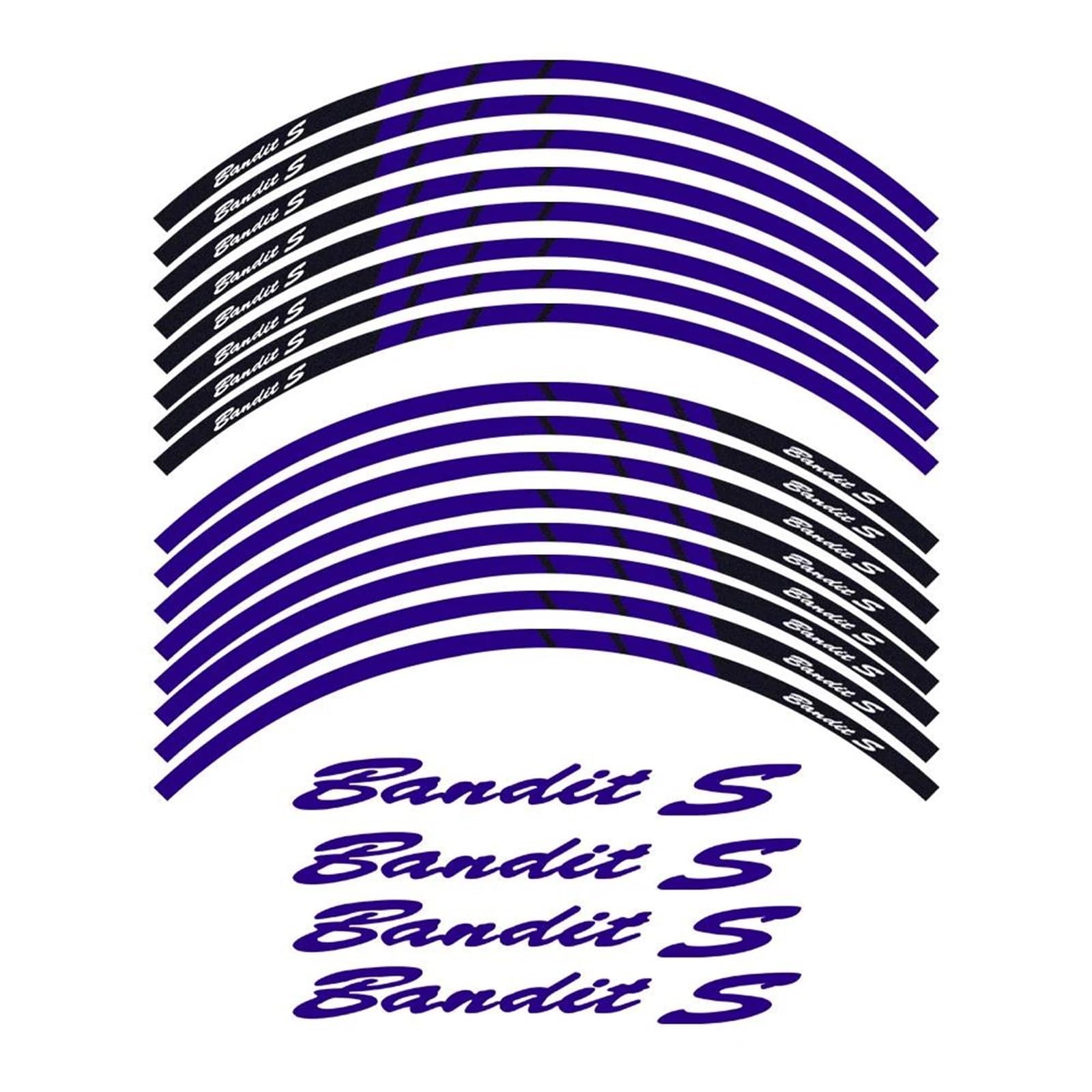 Reflective Motorcycle Wheel Stickers Fits for Suzuki Bandit 1200 600 Tire Decoration Rim Decals