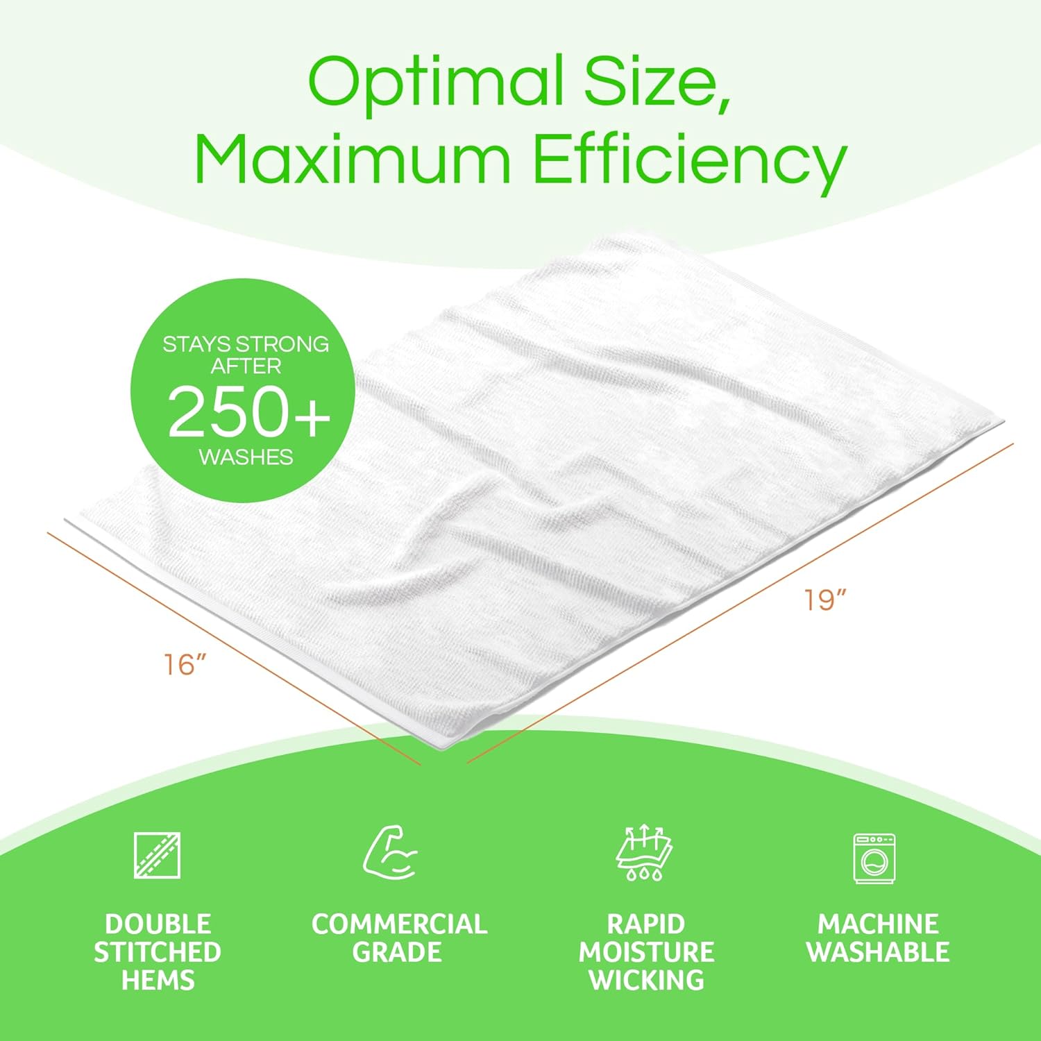 Towels N More 12 Bar Mop Towel 16x19, Commercial Grade 31 ozs, Kitchen Towels, Restaurant Cleaning Towels, Kitchen, Bar Towels White