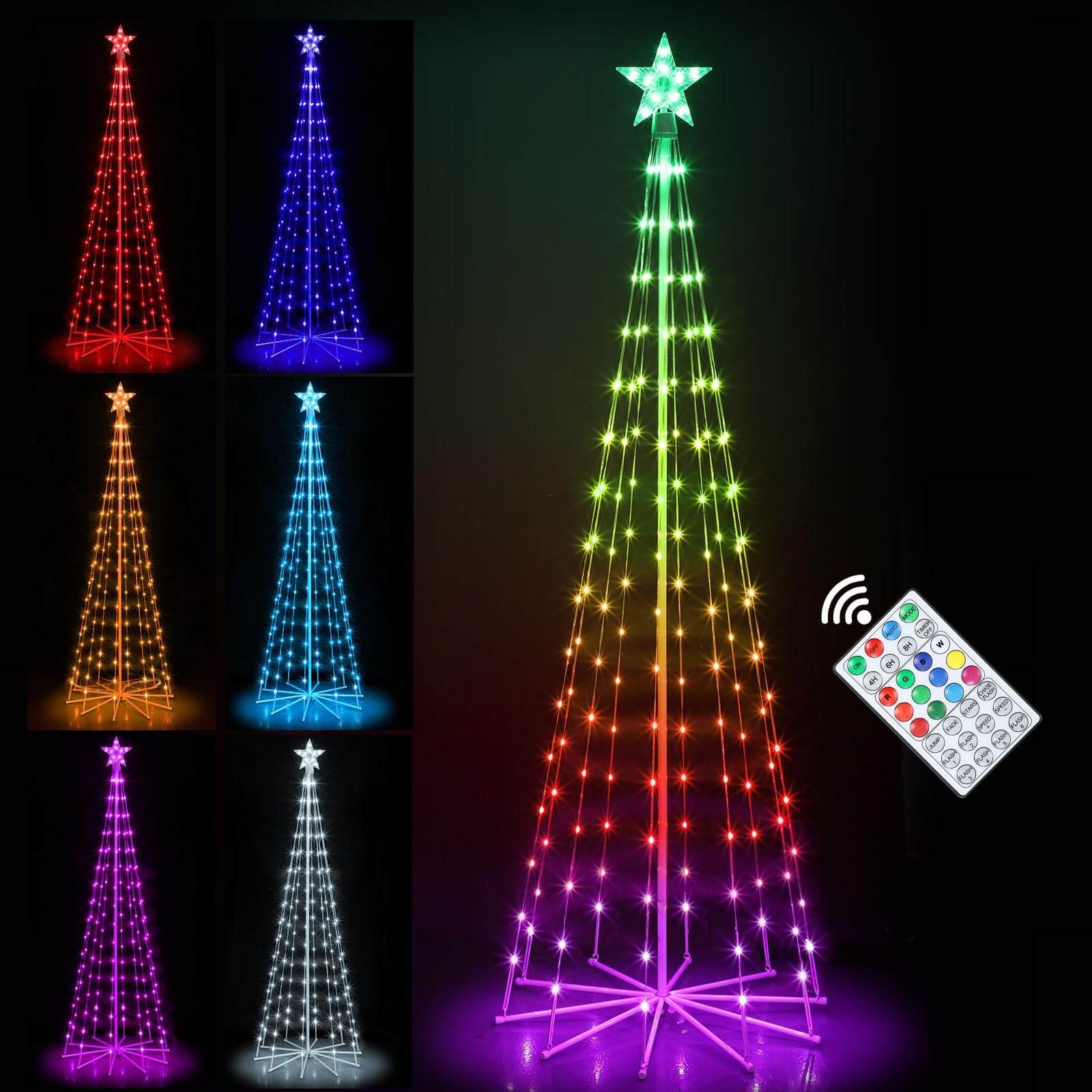 OUSHENG Multicolor LED Outdoor Christmas Tree Light Show Decorations