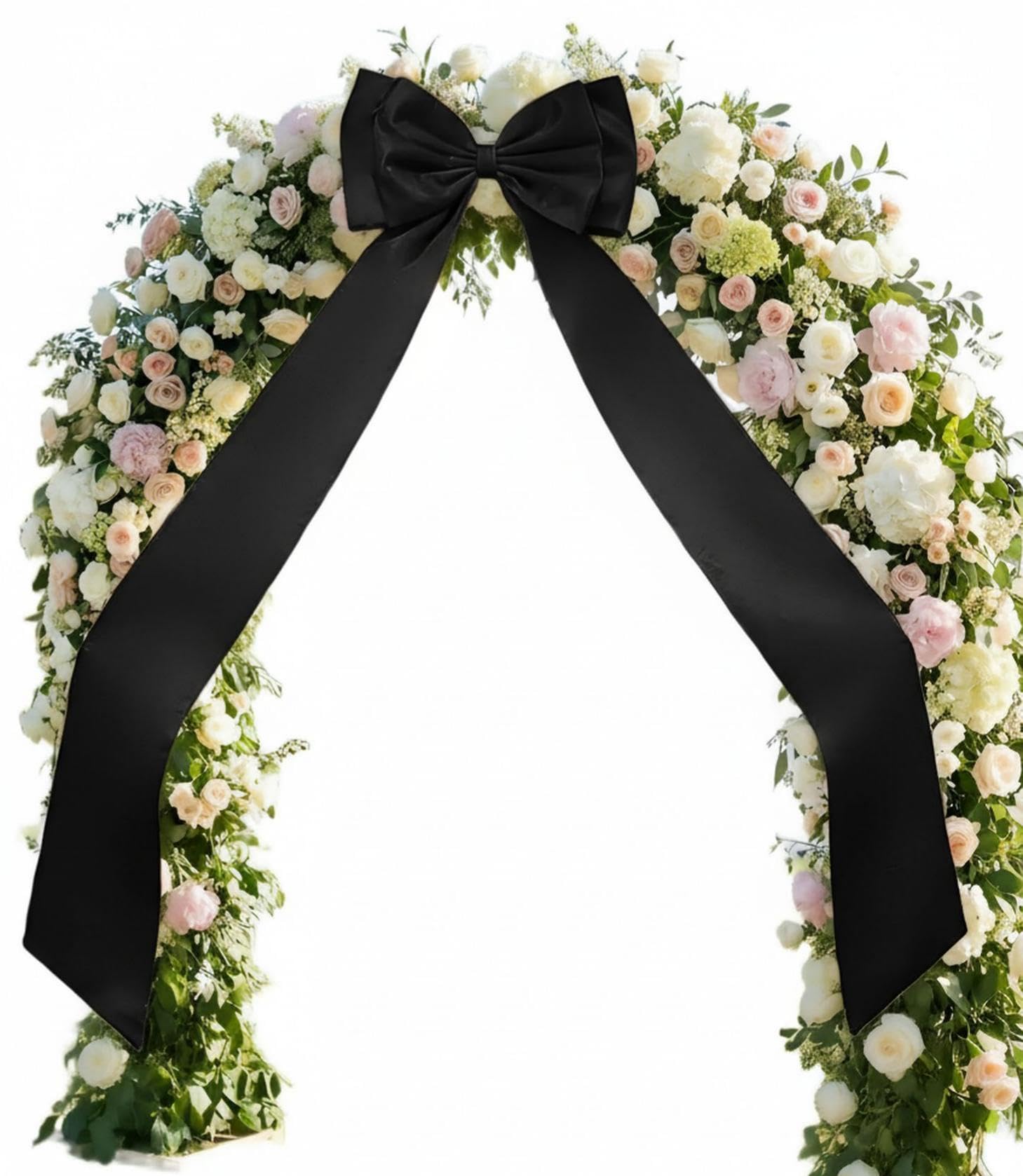 Giant Bow Decoration,Big Bow for Home Wreath Wall Backdrop Wedding Engagement Decor,Double Layer Large Satin Decorative Bows for Birthday Party Baby