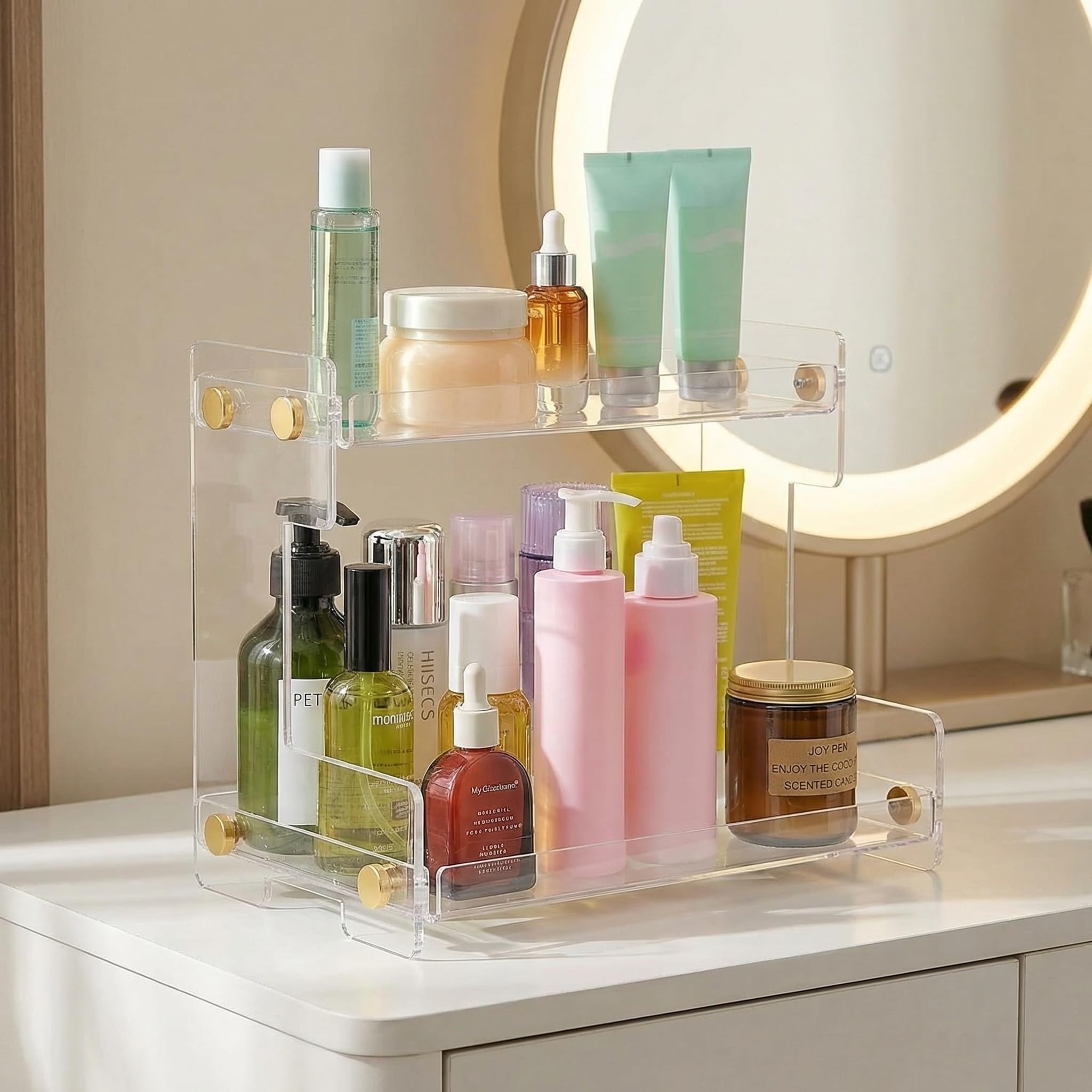 Amazon.com: FFK Bathroom Organizer Countertop 2-Tier Storage