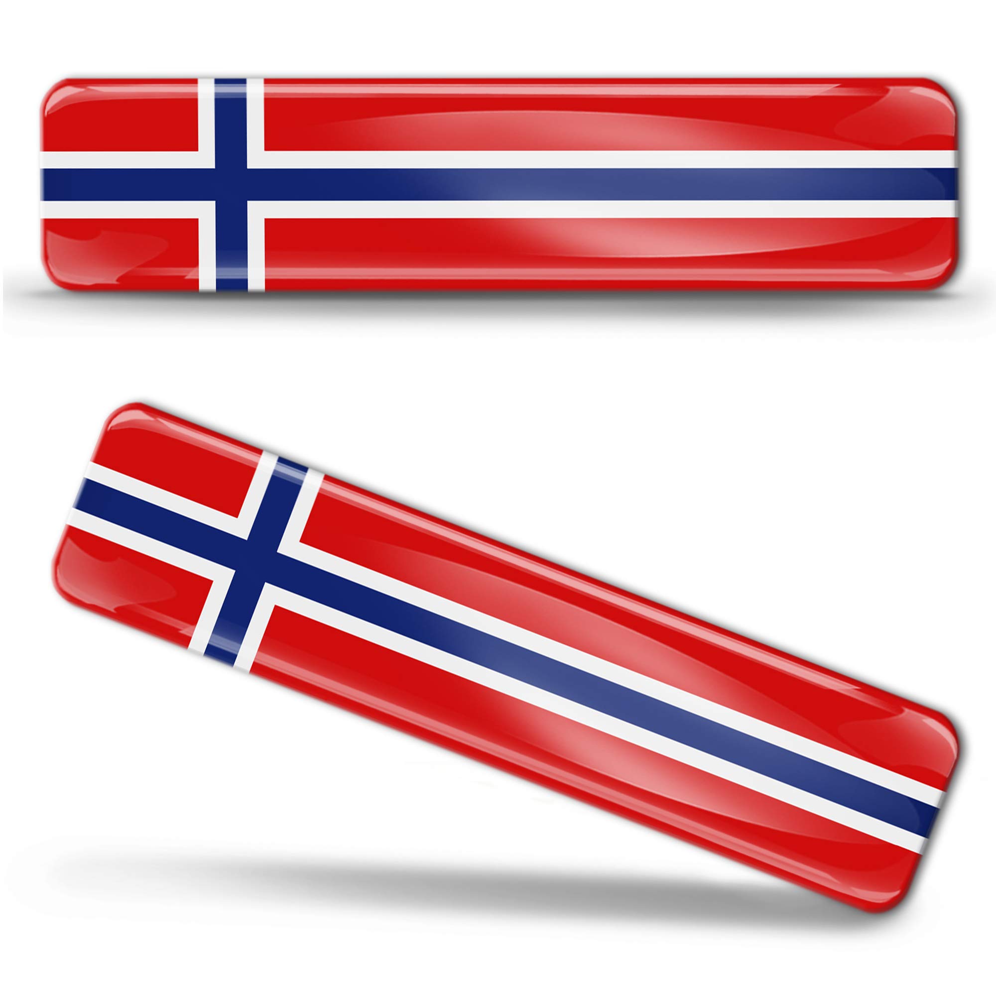 Biomar Labs Norway Norwegian Flag F 15 2 X 3D Domed Silicone Stickers Decals Norway National Norwegian Flag Banner Emblem Car Motorcycle Helmet F 15/2-Ka