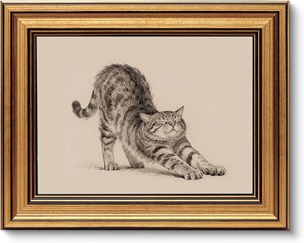 VIYYIEA Vintage Gold Framed Wall Art for Living Room, 10L x 8W