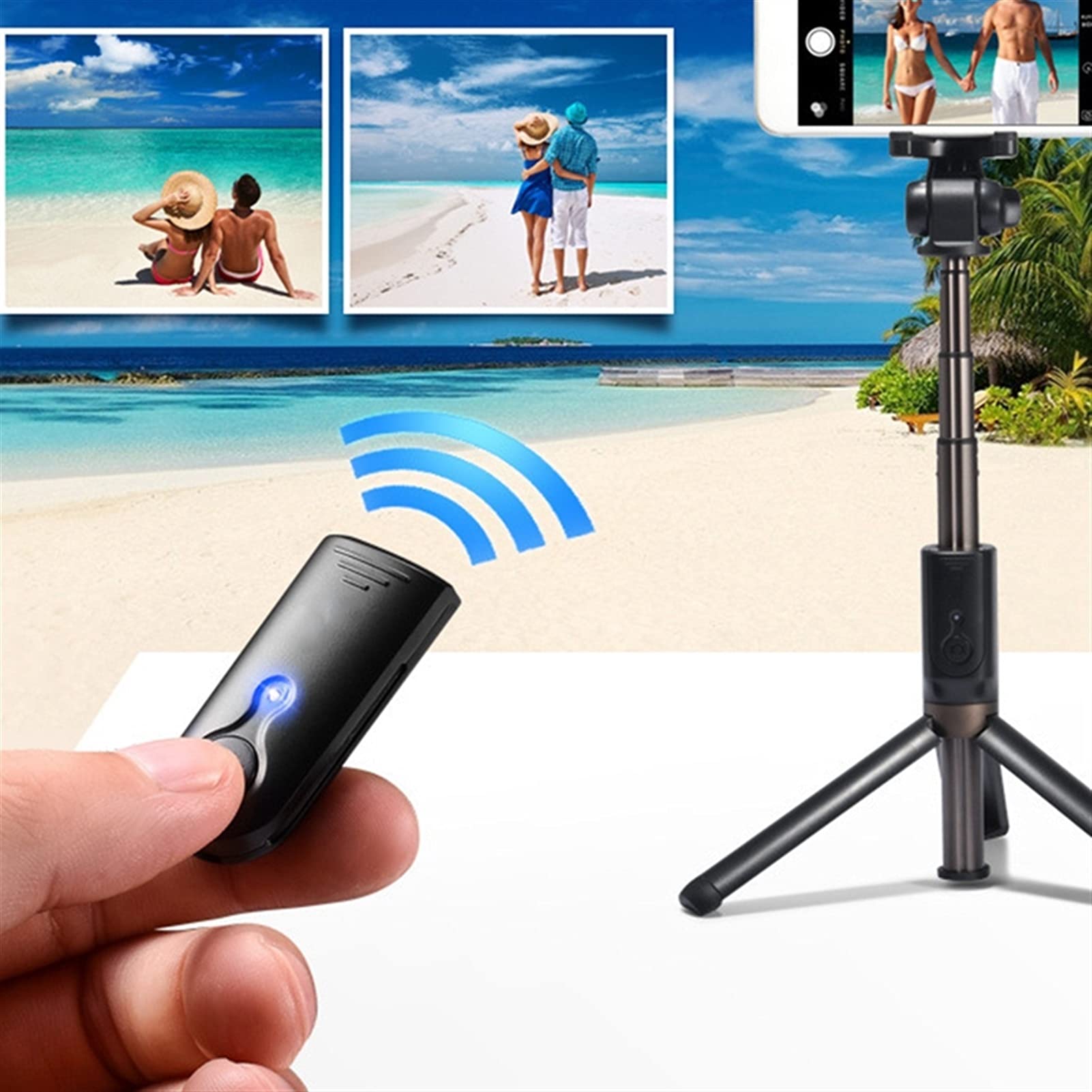 SCRUBY W10 Treppiede Selfie Stick Regolabile Telescopico Pieghevole Treppiede Mobile Wireless Bluetooth Selfie Stick
