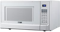 Vista 10 de COMMERCIAL CHEF Microondas de 1.4 pies cúbicos con 10 niveles de potencia, microondas pequeño con botón pulsador, microondas de 1100 vatios
