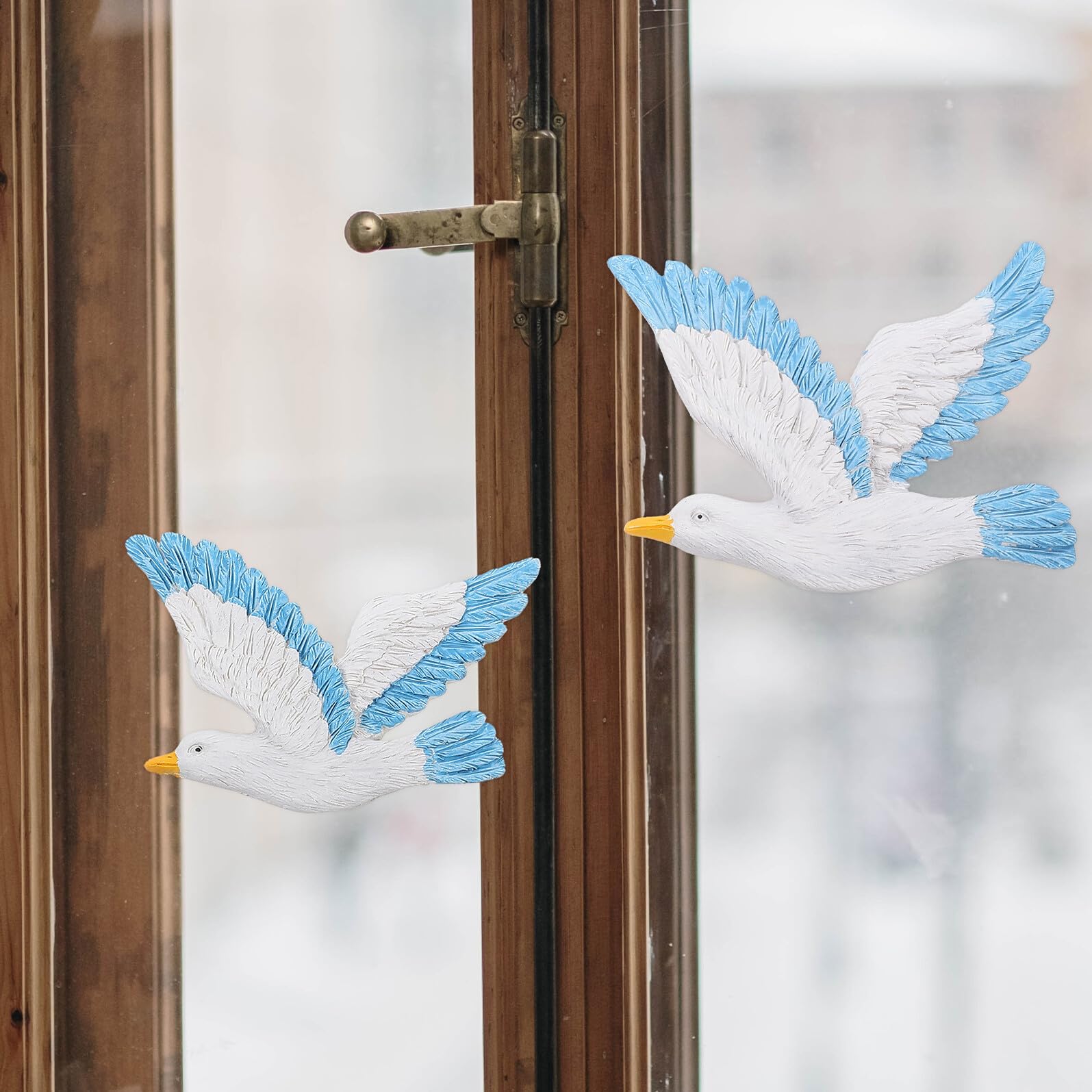 SOIMISS 3pezzi Gocce Di Uccelli Appese in Resina Blu Destra Gabbiani Da Parete Ciondolo Creativo Per Casa Per Pareti Soffitti Alberi