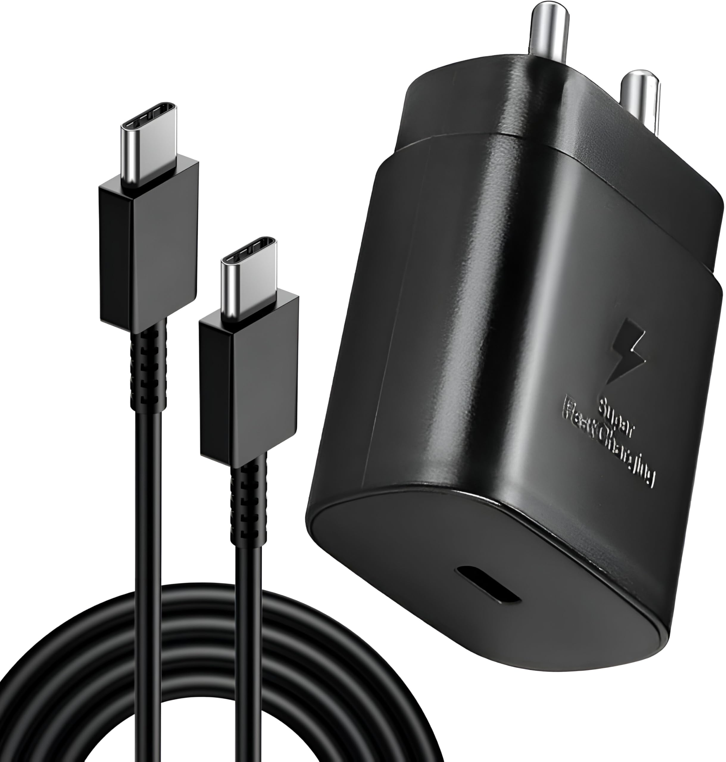 25W Type-C Super Fast Charger with C to C Cable, Compatible with Samsung Galaxy M35 5G, M15, F15, A15, M34, F34, A34, A14, M14, F14, A25, S/A/M/F/Z/Tab Series, S24 Ultra, S23/S22/S21 FE, S23 FE-Black (B0DFWT3T6M) Amazon Price History, Amazon Price Tracker