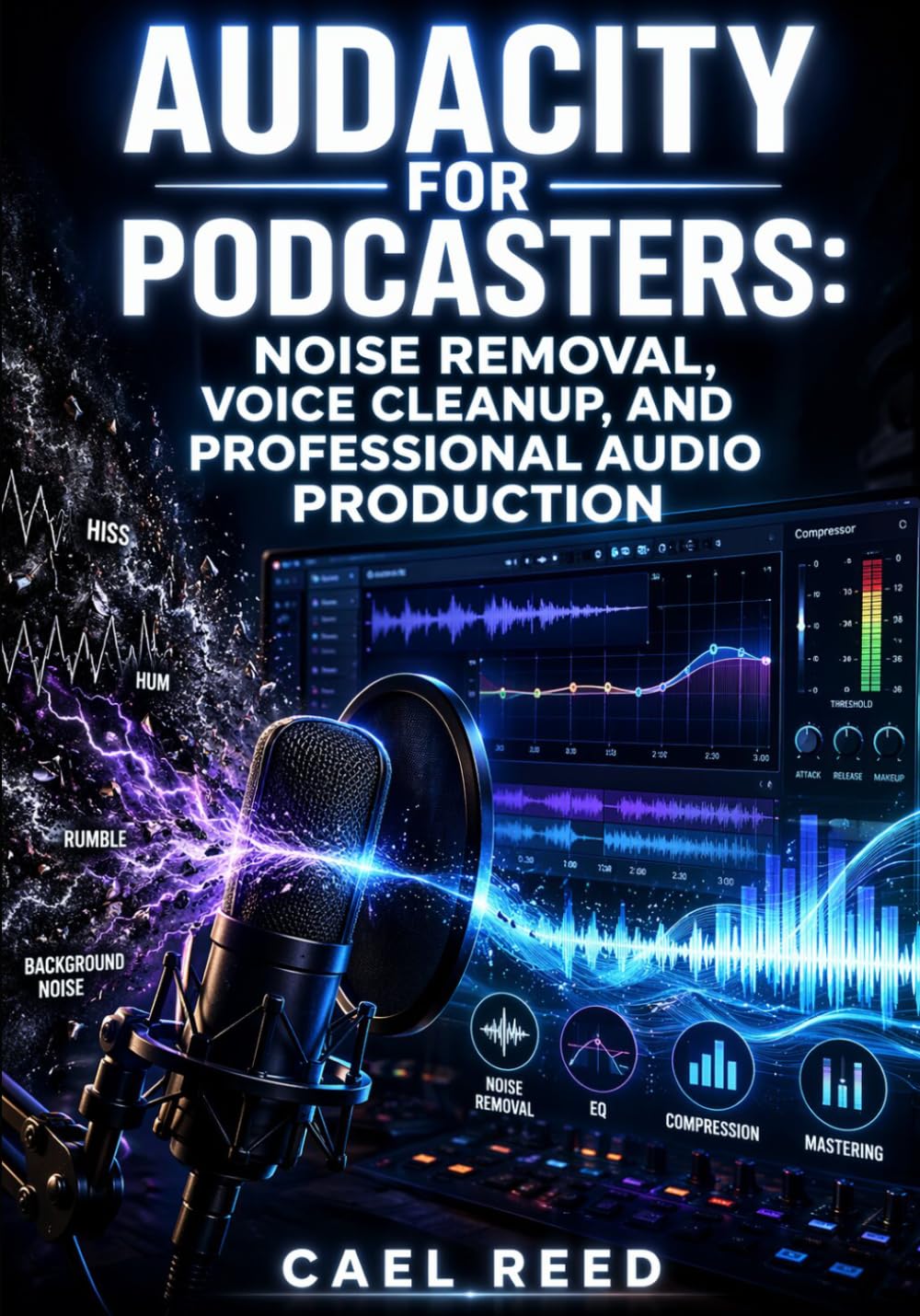 AUDACITY FOR PODCASTERS: NOISE REMOVAL, VOICE CLEANUP, AND PROFESSIONAL AUDIO PRODUCTION: Record, Edit, Remove Background Noise, Apply EQ and Compression, and Export Studio-Quality Podcast Episodes