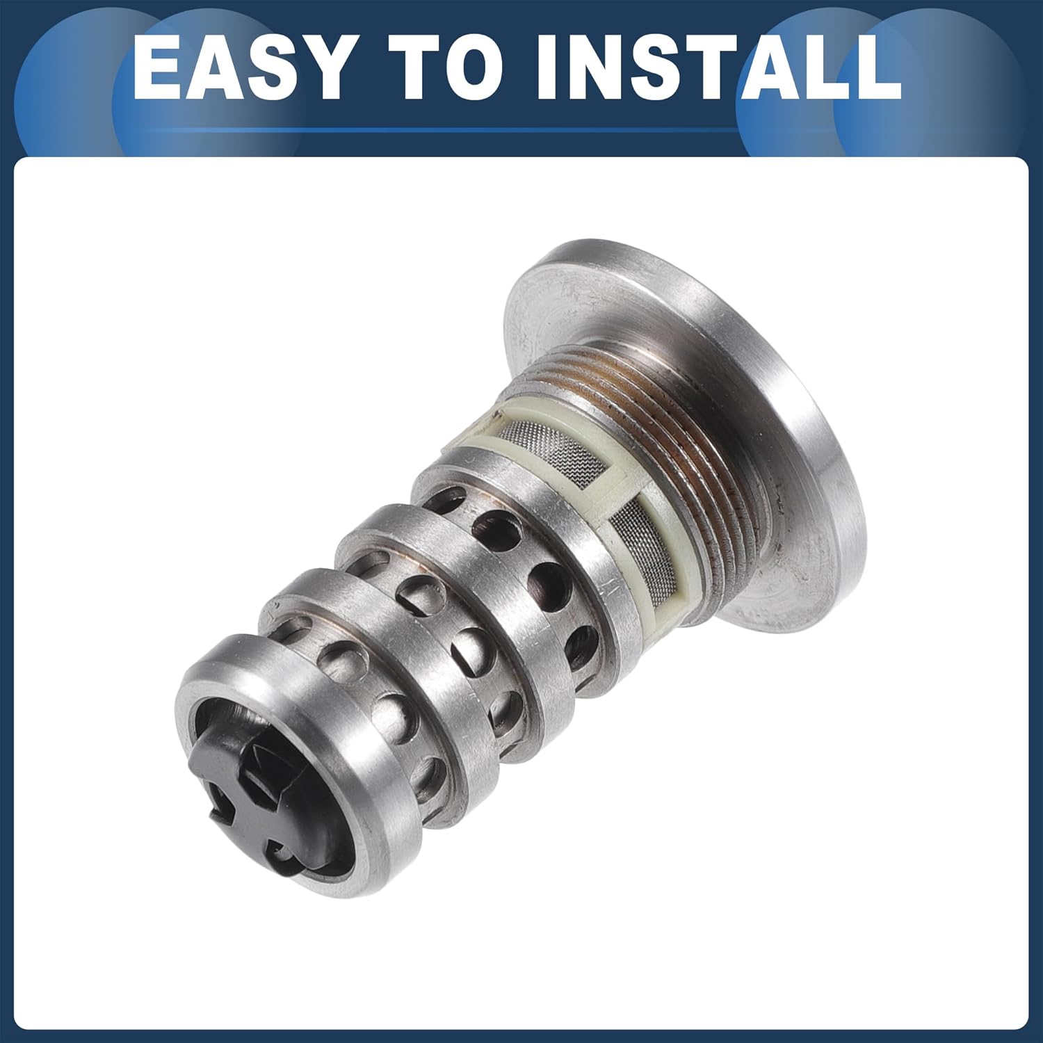 Engine Variable Valve Timing VVT Solenoid, Car Engine Camshaft Oil Control Valve No.06J109257L for Volkswagen Atlas 2018-2020 Silver Tone, 2 Pcs