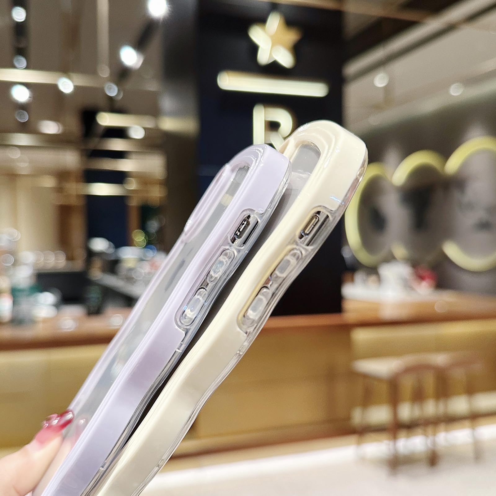For IPhone Xs Max Case, Cute Curly Wave Frame Shape Shockproof Soft - View #2