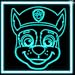 Draw Neon Glow Puppy Coloring Book