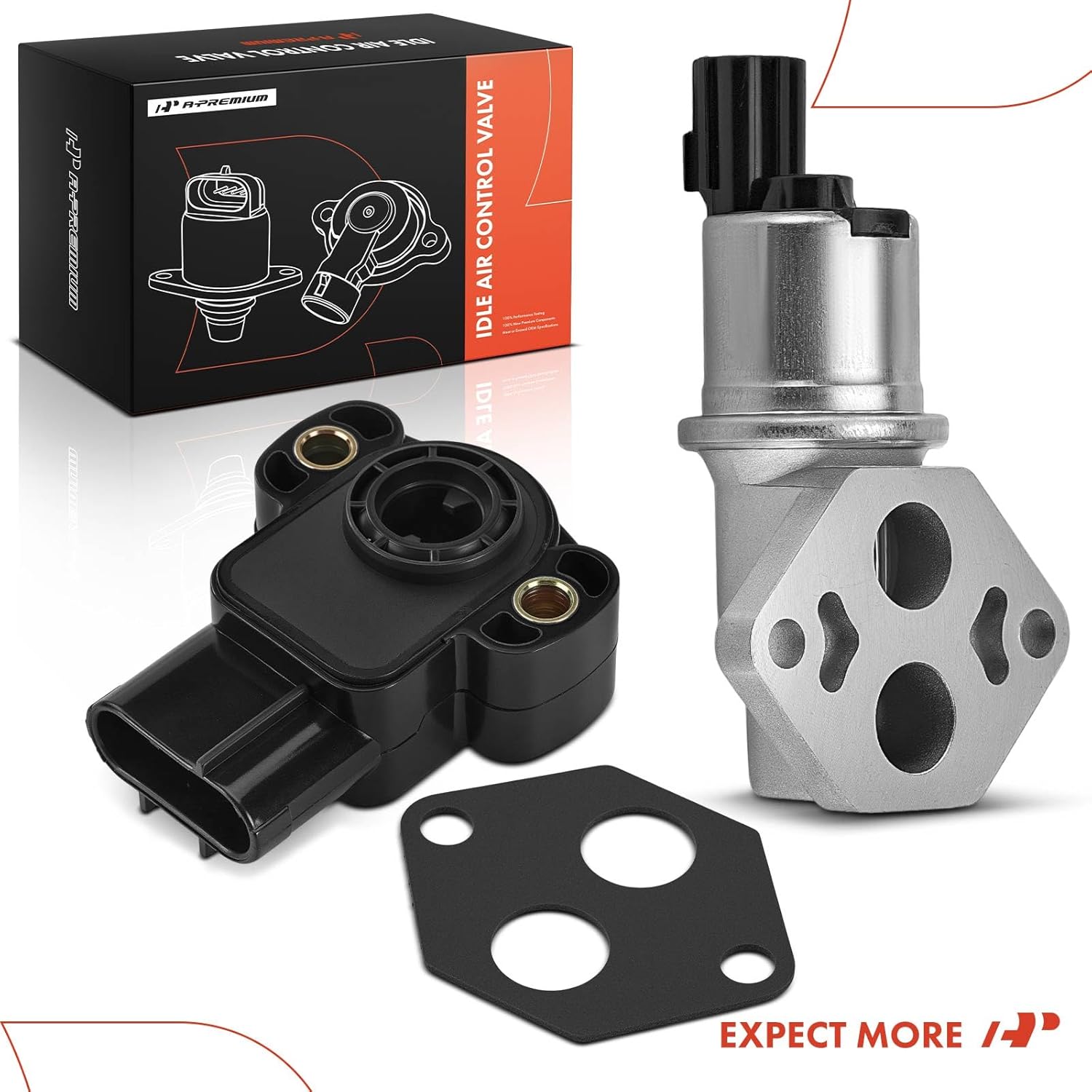 A-Premium Idle Air Control Valve IAC + Throttle Position Sensor TPS Compatible with Ford Taurus 2001-2007, Ranger 2003-2008 & Mazda B3000 2004-2008 & Mercury Sable 2001-2005, 3.0L