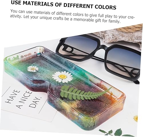 Miniatura 8 de OATIPHO Moldes de silicona para vasos, 2 piezas, moldes de fundición de epoxi, accesorios de cuentas de purpurina