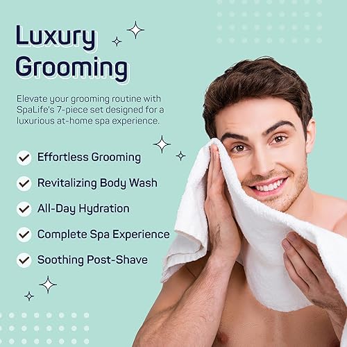 Miniatura 2 de Spa Life All Natural Bath and Body Luxury Spa Juego de cesta de regalo juego de aseo para hombres