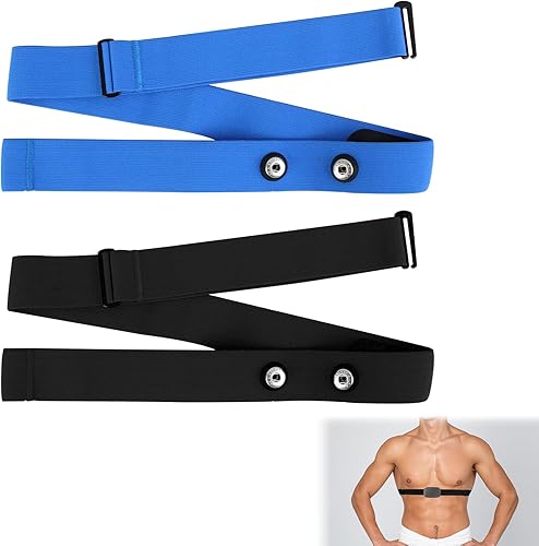 Paquete de 2 correas de repuesto para monitor de frecuencia cardíaca para monitor de frecuencia cardíaca ajustable, compatible con H10 H9 H7,