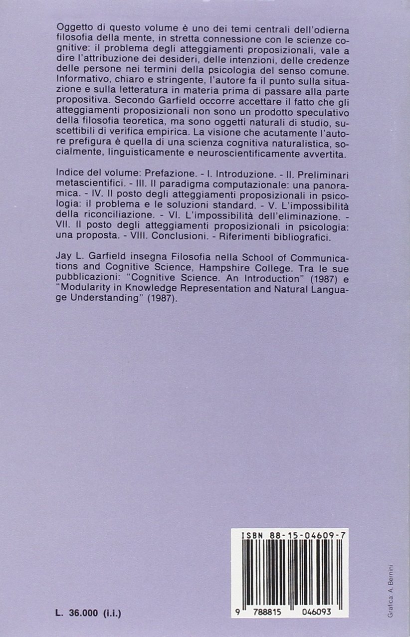 Ontologia della mente. Saggio sulle credenze in psicologia