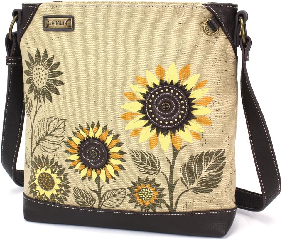 CHALA Canvas Crossbody Women Mid-Size Crossbody Shoulder Purse with Adjustable Strap - Image 2