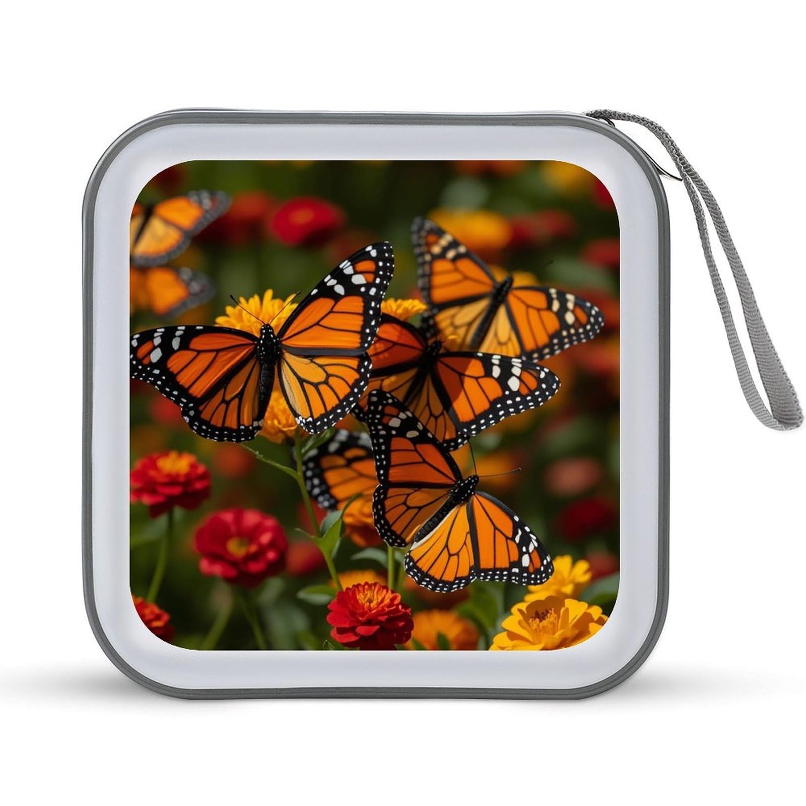 Funda para CD de mariposas con capacidad de 40 DVD en plástico rígido