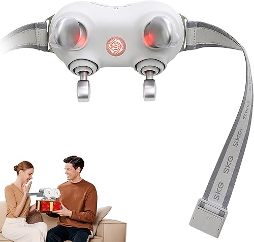 SKG Masajeador de cuello para aliviar el dolor de tejido profundo, masajeador de cuello y hombros con dispositivo de alivio del dolor de cuello