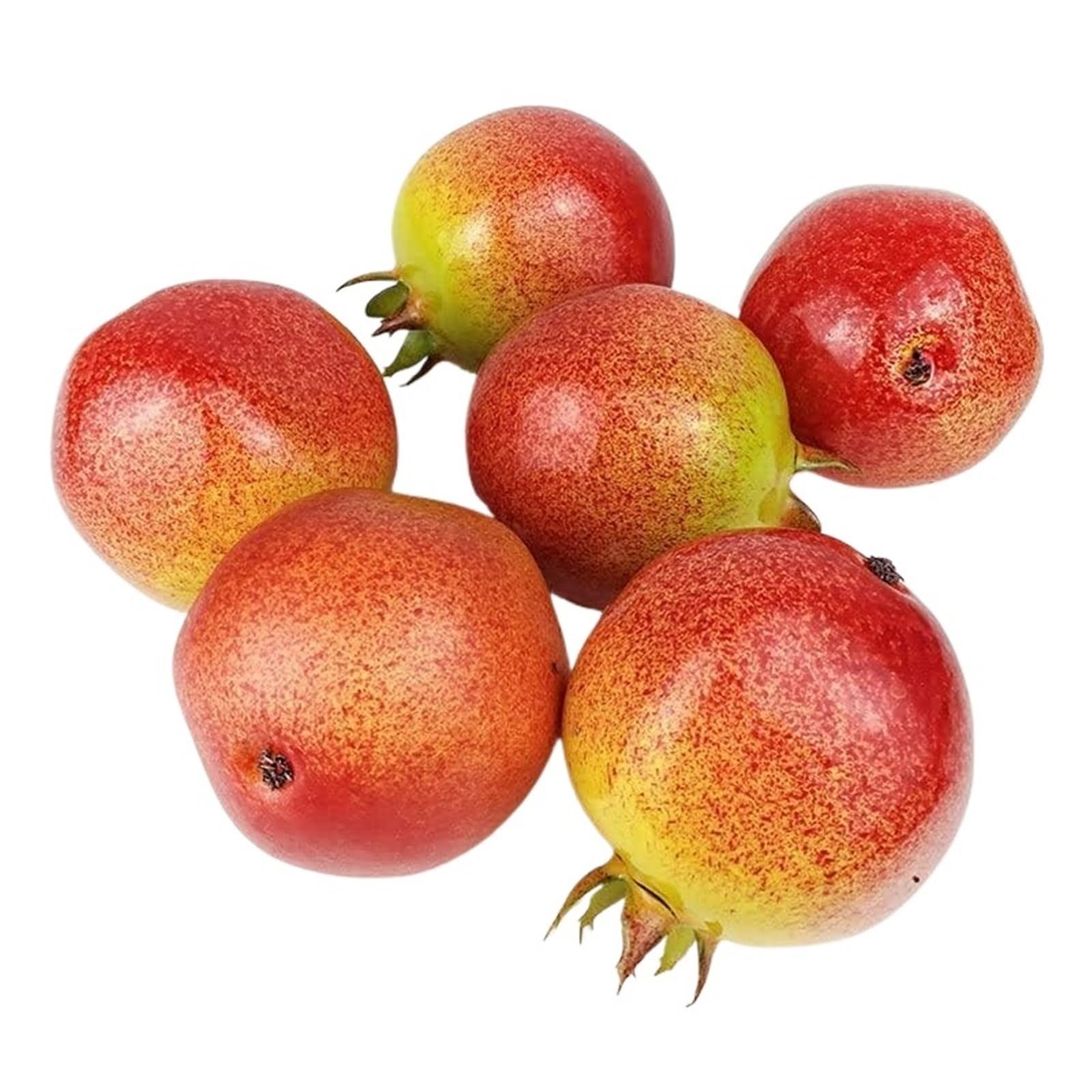 MZSKLW Fake Fruit Artificial Pomegranate 6 PCS,Fake Lifelike,Plastic Realistic Decorative Fruit For,Home,Kitchen