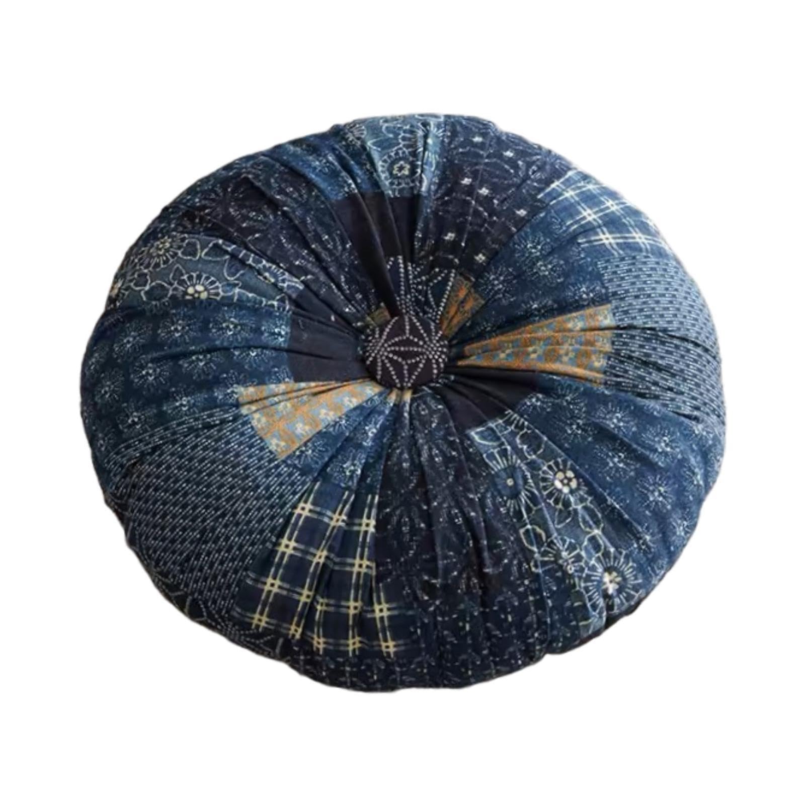 Creations Floor Cushion Round Comfortable Futon Cushion Bohemian Decorative Tatami Pad Dark Blue-image-34