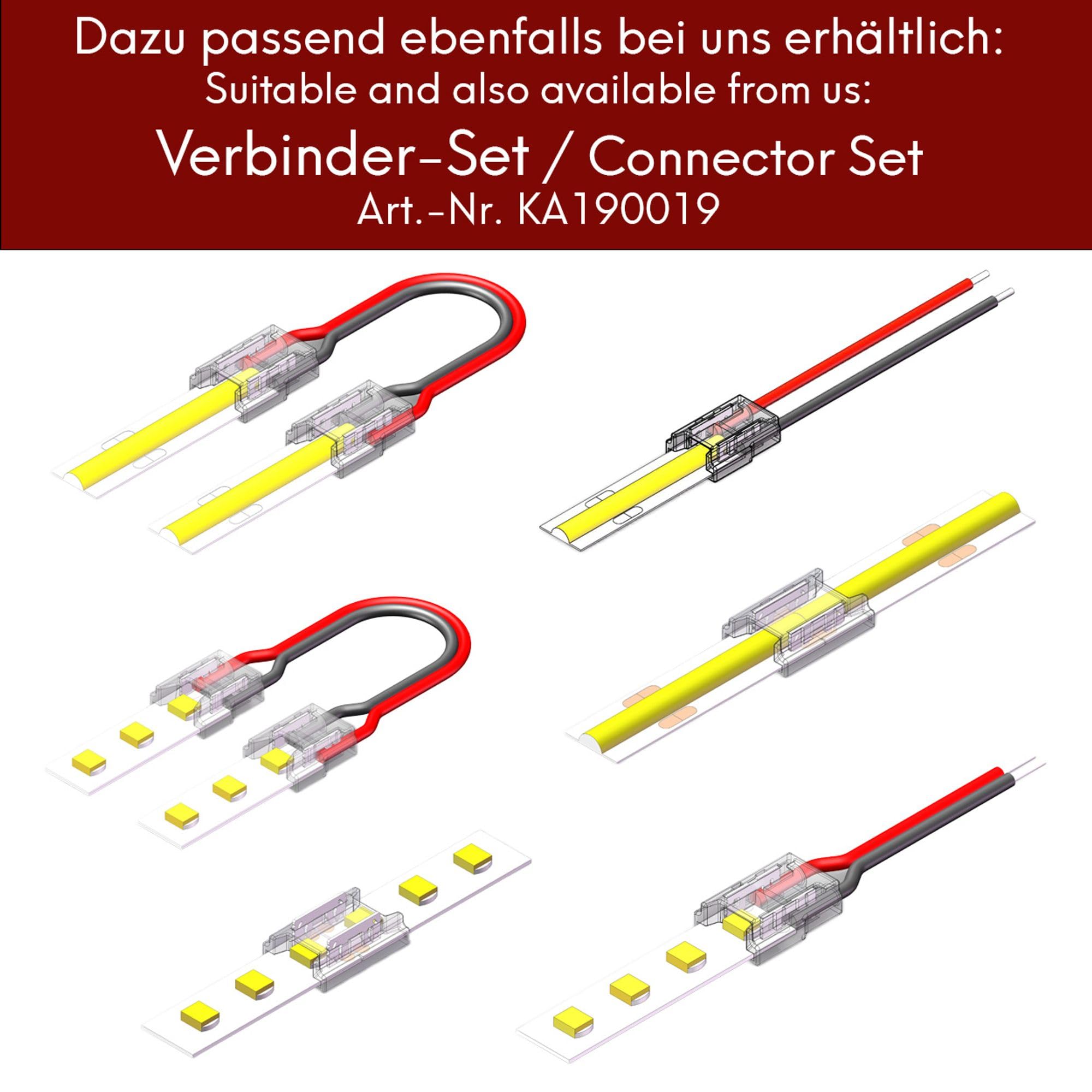 kalb | LED Streifen 5m Rolle 12V DC 5W/m selbstklebend flexibel für indirekte Beleuchtung 120 LED/m 8mm Breite energieeffizientes Lichtband für DIY Projekte und Möbelbeleuchtung (3000K warmweiß)