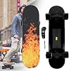 Electric Skateboard with Remote, 15.5 Mph Top Speed, 9.3 Miles Range, Single/Dual Hub Motor, 4 Speed Modes, Smooth Braking, Skateboard for Adults &Teens C-Dual-Motor