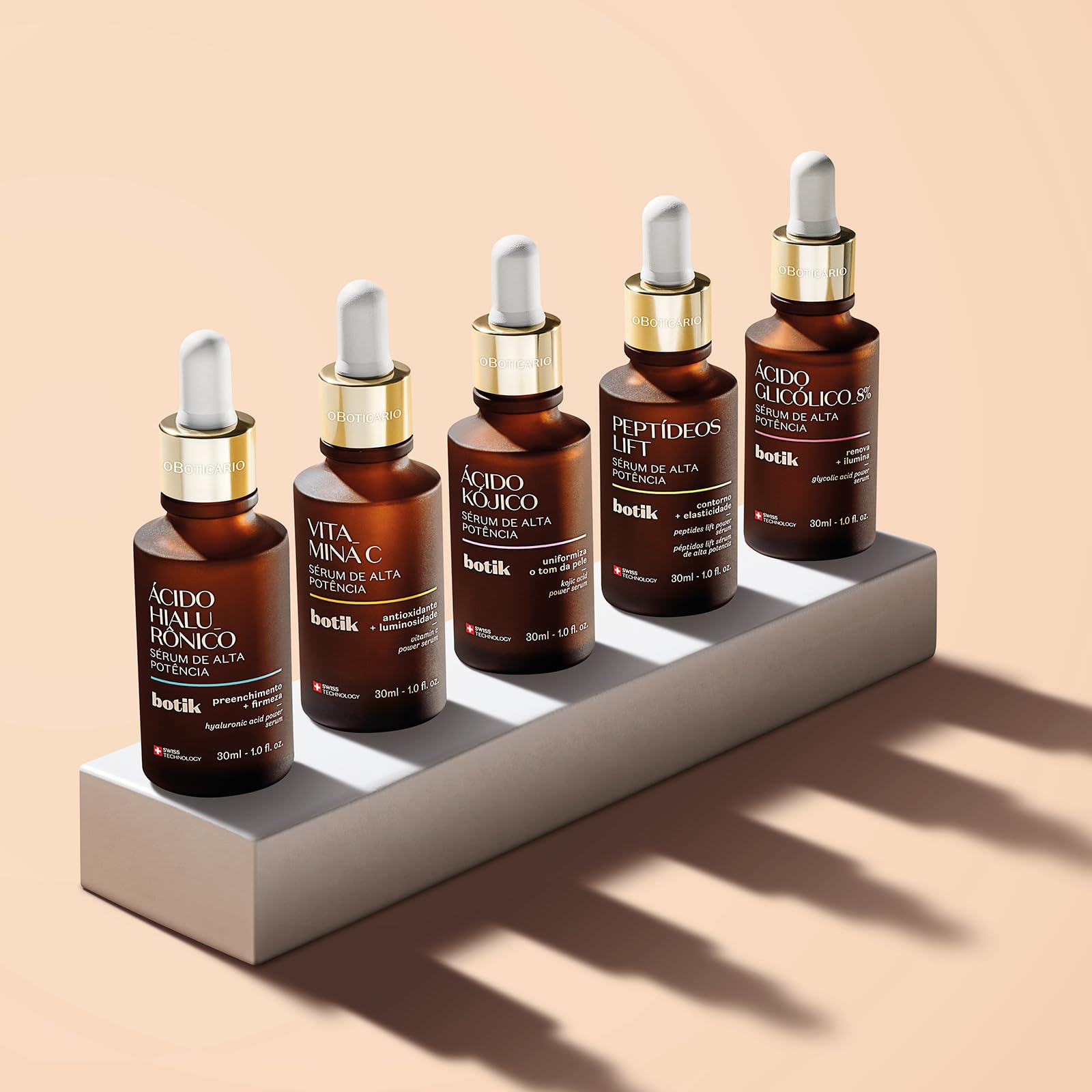 O Boticário | Botik | Siero peptide Lift effetto lifting | 30 ml | Siero viso anti-età, peptidi effetto lifting, riduce le rughe e rassoda, giorno e notte, vegano, 30 ml