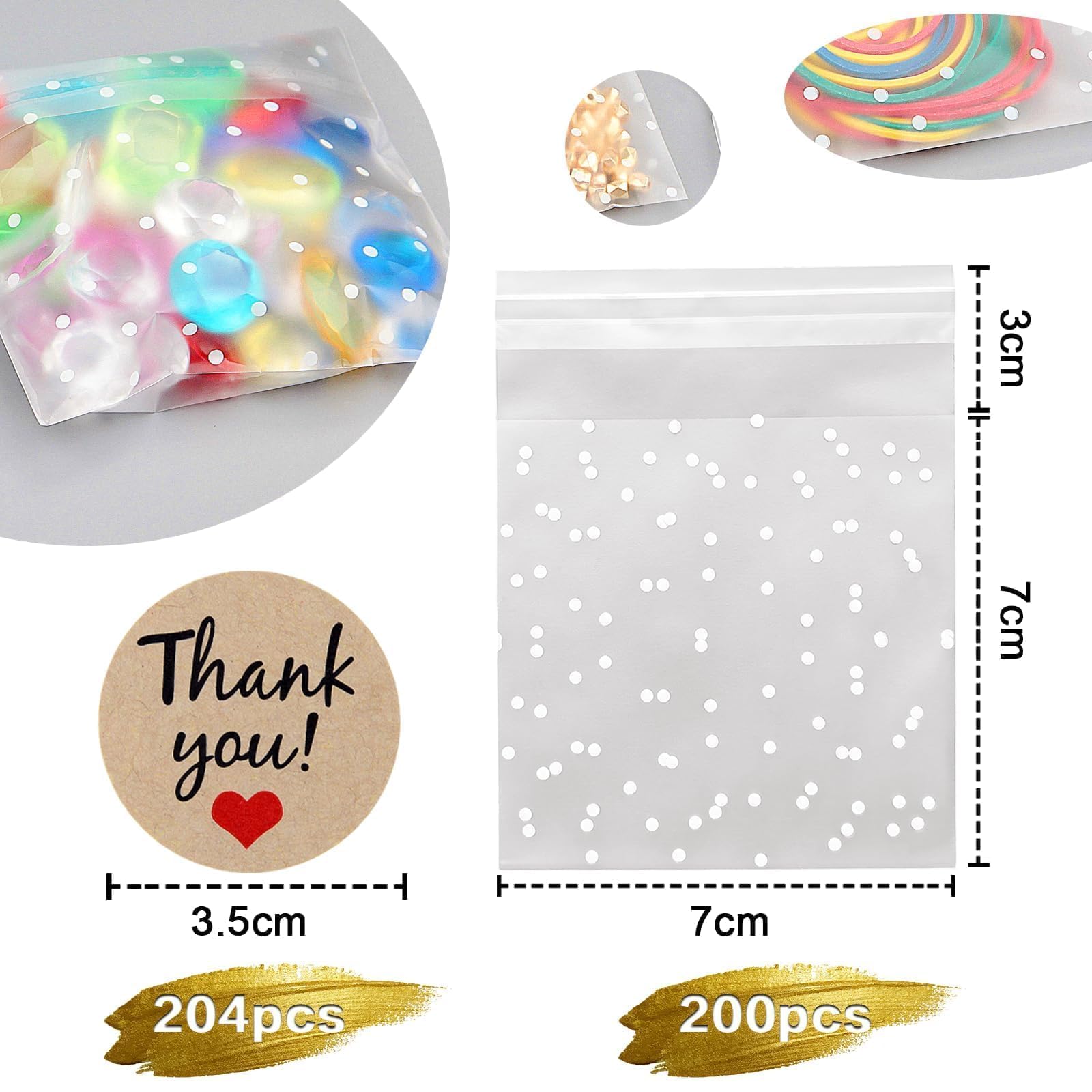 Sacchetti Cellophane Trasparenti Atossico 7x30cm Buste Trasparenti Regalo 100pcs Bustine per Confetti Insapore Sacchetti per Biscotti Sicuro per Candele Gioielli Artigianato Cioccolato Dolci