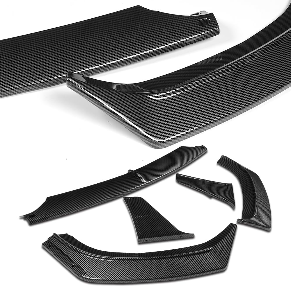 W-POWER, Front Bumper Lip fit for Compatible with BMW (F22/F23) 2-Series 220i 228i 230i M240i M235i Base 2014-2021, Front Lip Spoiler Air Chin Body Kit Splitter ABS (Painted Carbon Fiber)