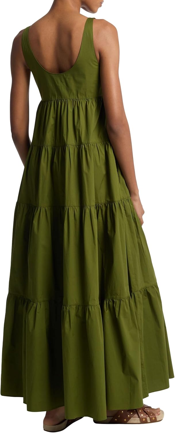 Michael Kors Women's Stretch Cotton Tiered Dress