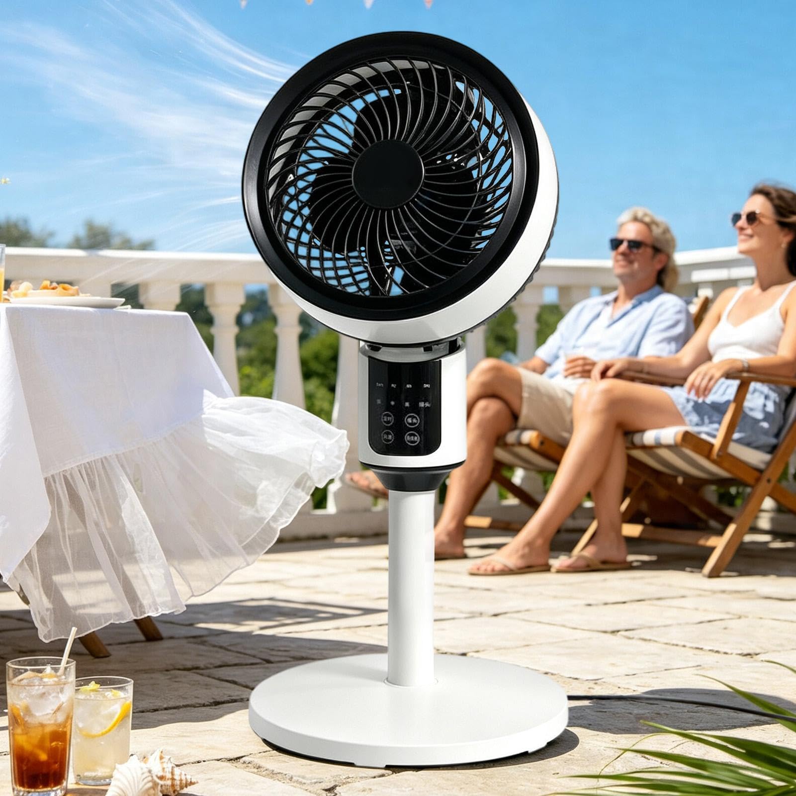 Ventilador Oscilante de Pie – Mando a distancia temporizador 3 velocidades