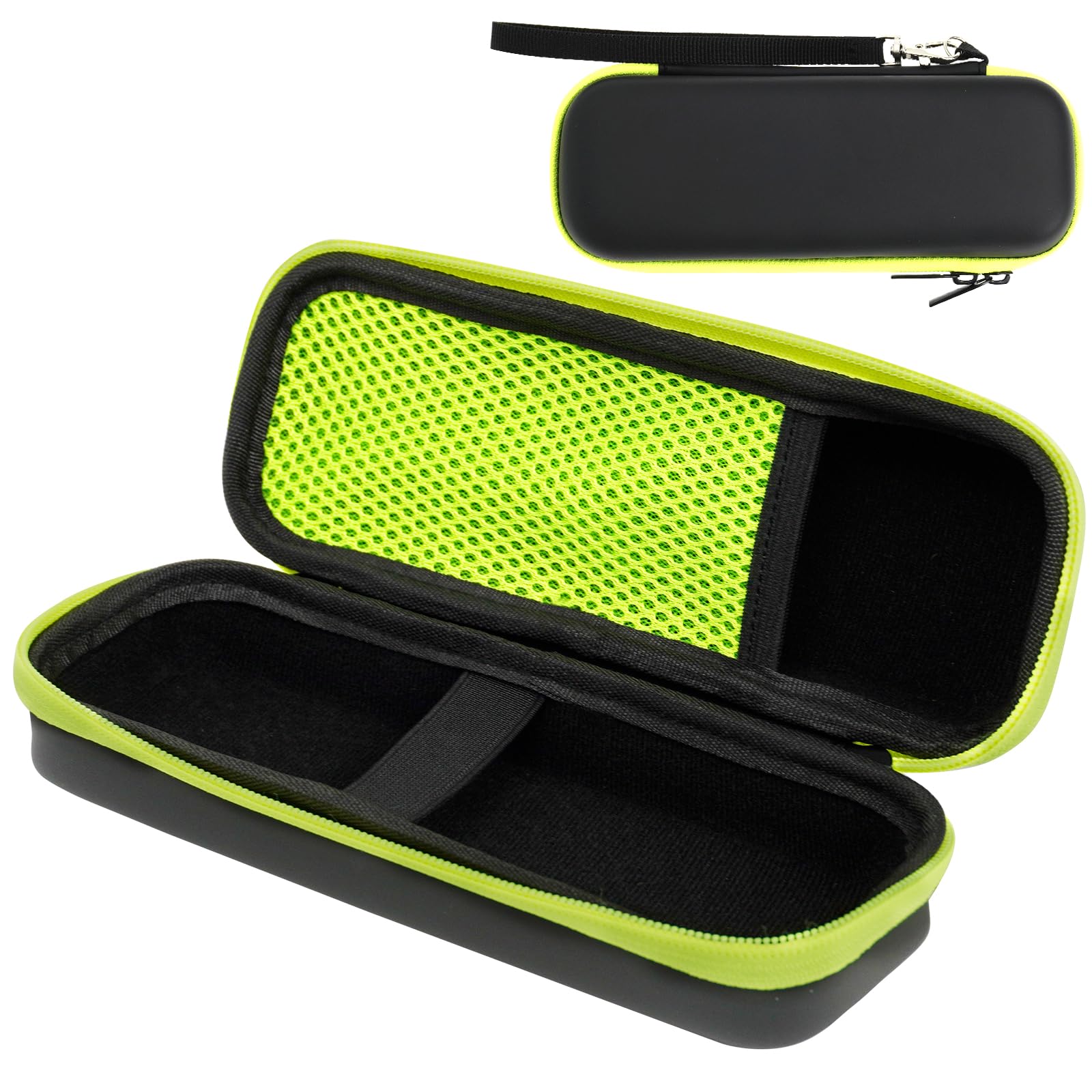 Custodia protettiva per rasoio elettrico Philips OneBlade QP2734/QP2724/QP6551 e OneBlade Pro 360, custodia impermeabile, custodia da viaggio per rasoio e accessori (verde/nero)