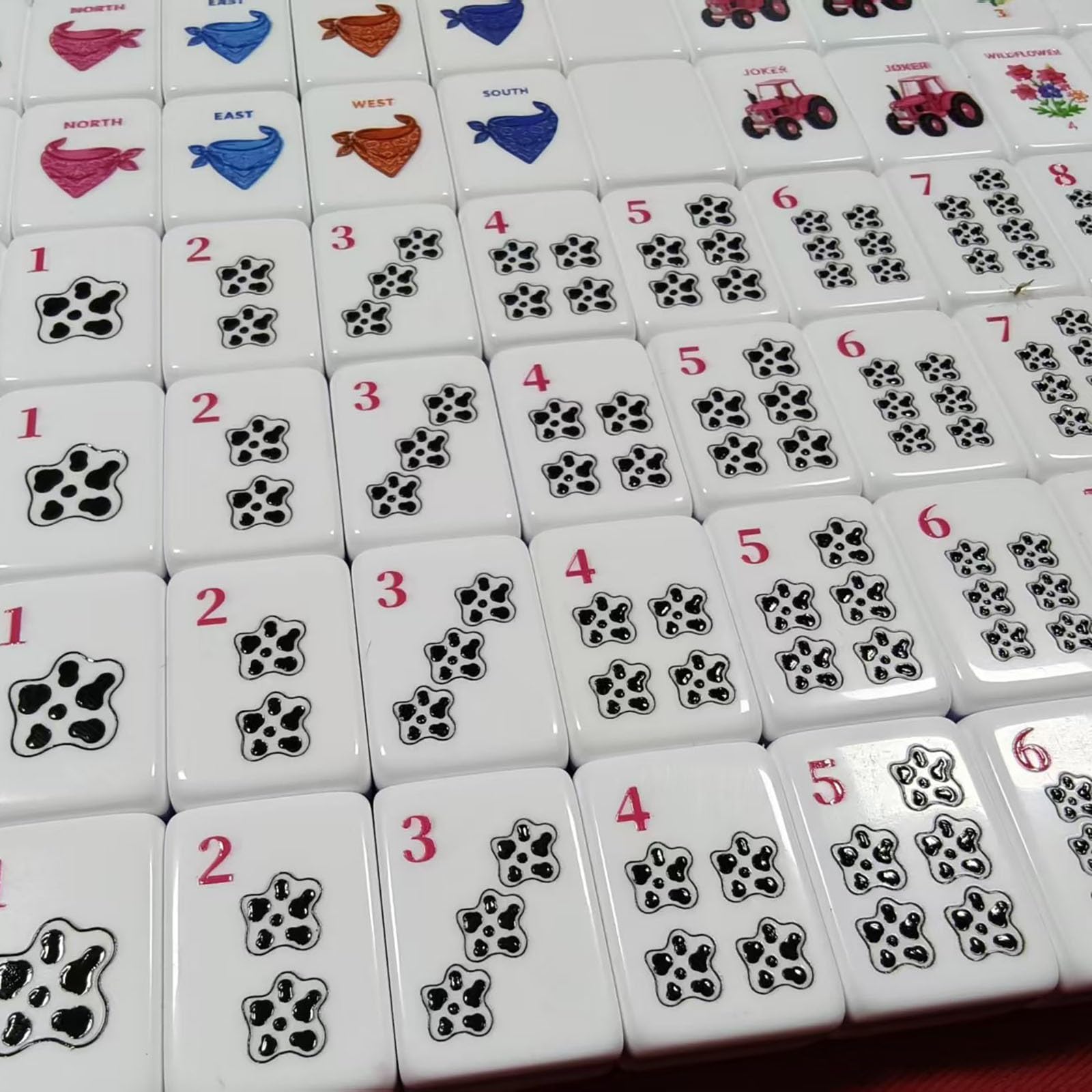 Set Mahjong occidentale, Set di tessere Mahjong americano