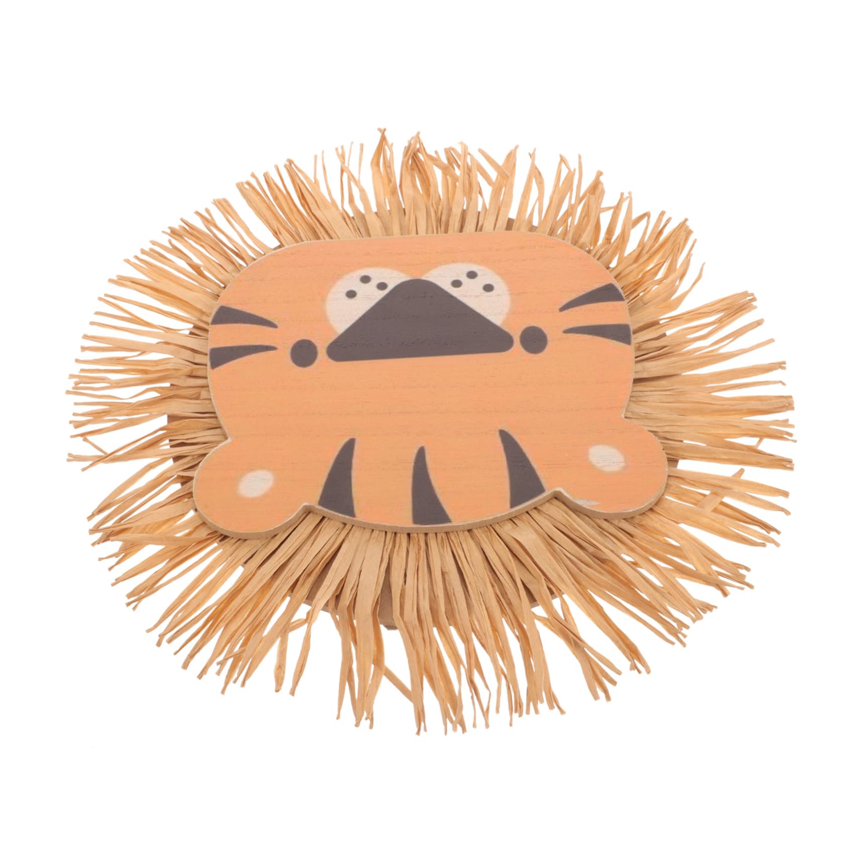 ERINGOGO Woven Lion Head Wall Decor Cartoon Pendant Ornament for Rooms Craftsmanship for Home Cafe Festival Party Decorations