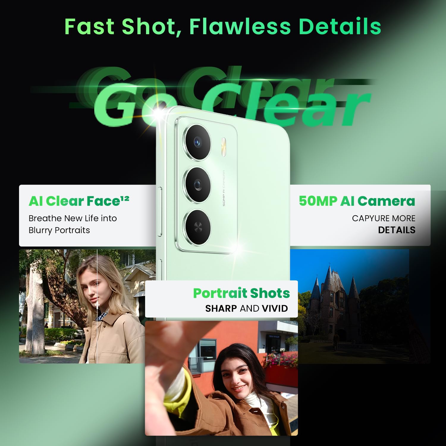 realme 14x 5G Smartphone 6+128GB, Peridot Green, 6.67-inch Screen, 120Hz Display, 5000mAh Battery, 50MP AI Camera, MediaTek Dimensity 6300, ArmorShell Protection, IP64