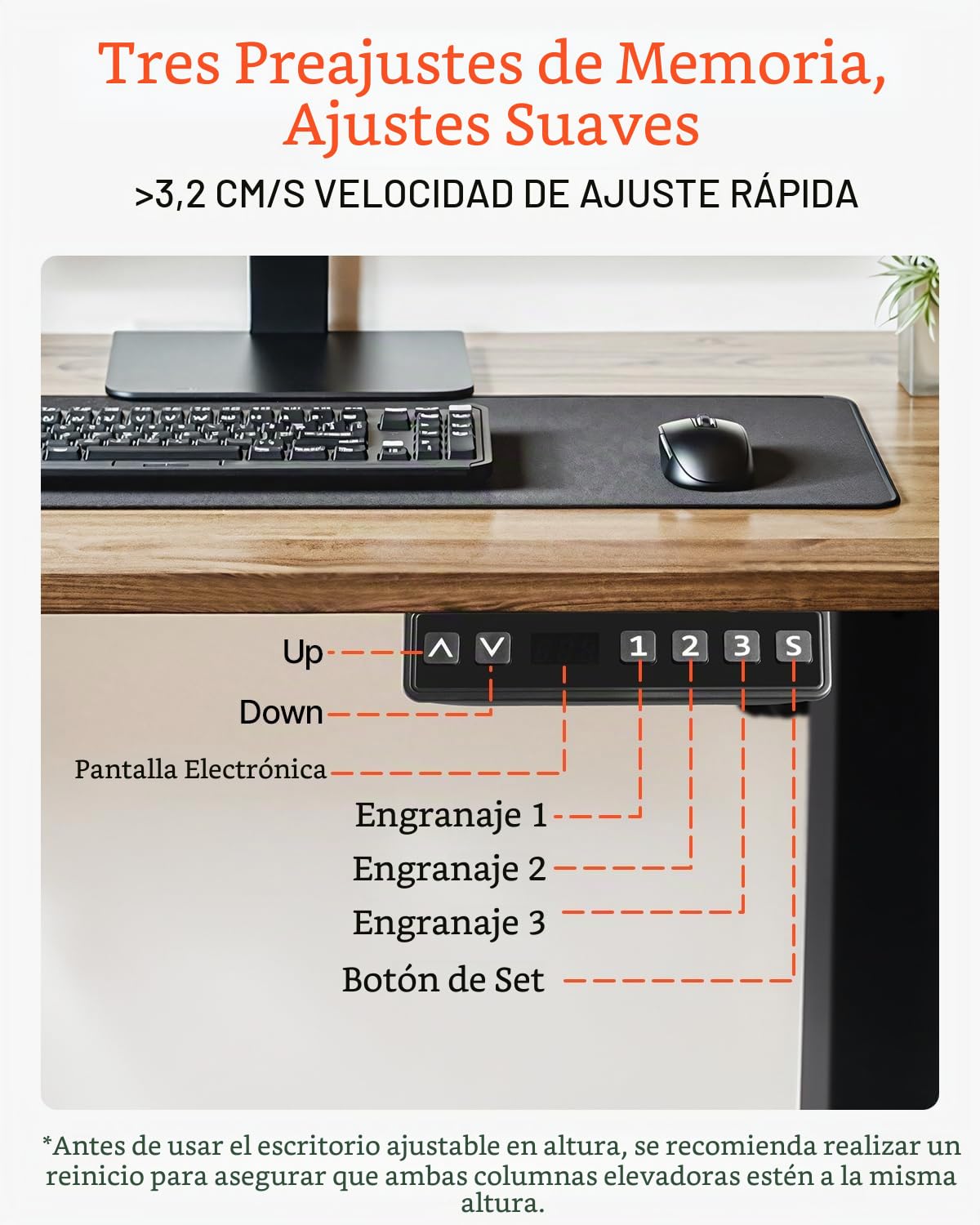 VEVOR Marco de Escritorio de Pie con Motor Dual Altura Ajustable 65-129 cm Patas Eléctricas para Escritorio Longitud de 110-178 cm Base de Estación de Trabajo para Hogar, Oficina, Solo Marco, Negro