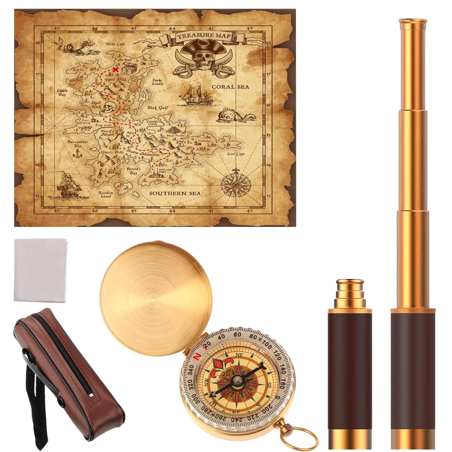 Amazon.com: Pirate Accessories, Pirate Telescope with Treasure Map
