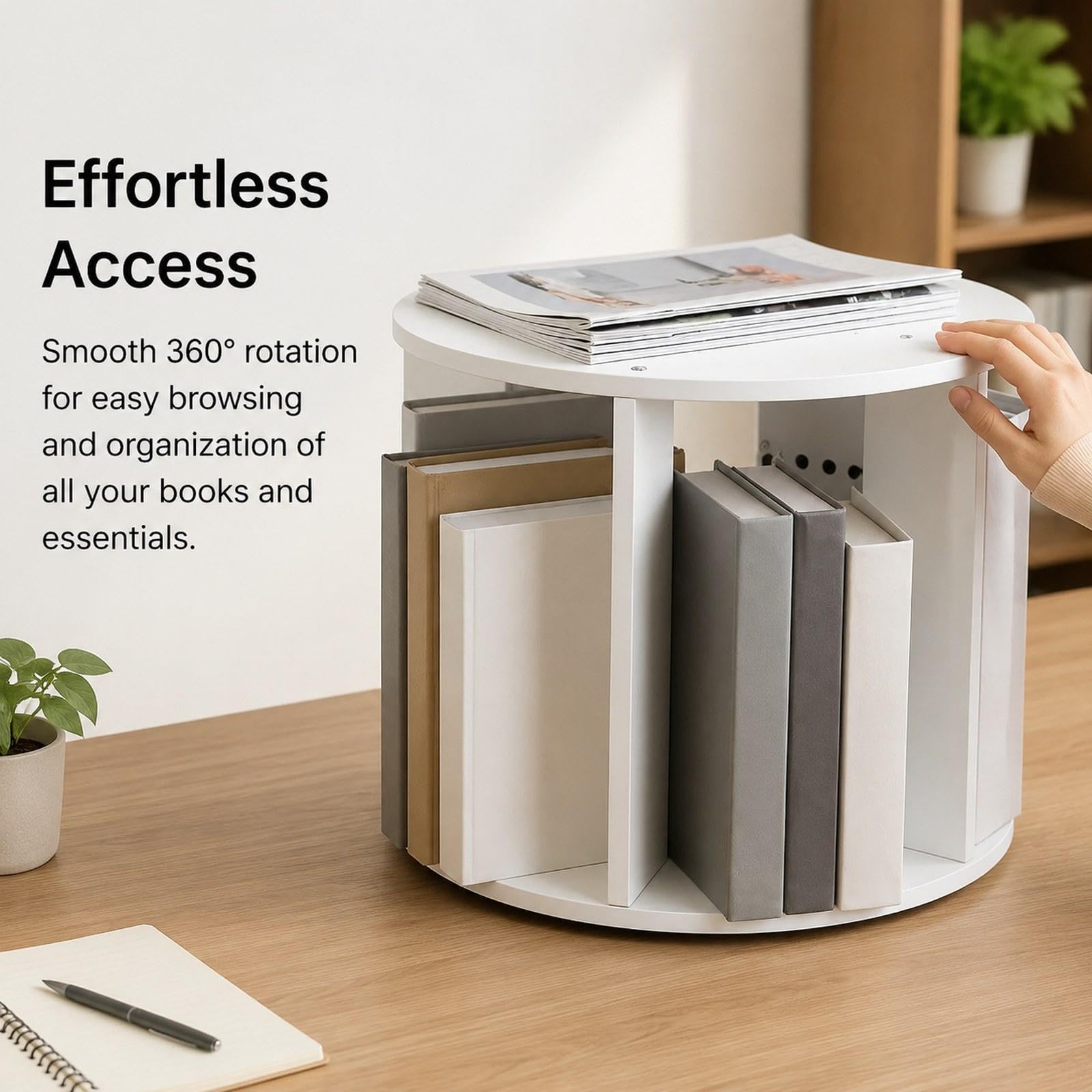 Desktop Bookshelf con Supporto Portatile per Libri Libreria da Scrivania Salvaspazio Organizza Cancelleria E Documenti con Scaffali in PVC Artistici