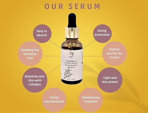 Miniatura 3 de Suero facial con vitamina C, iluminador, hidratante, brillante con ácido hialurónico, cúrcuma, vitamina E, extracto de té verde, antienvejecimiento