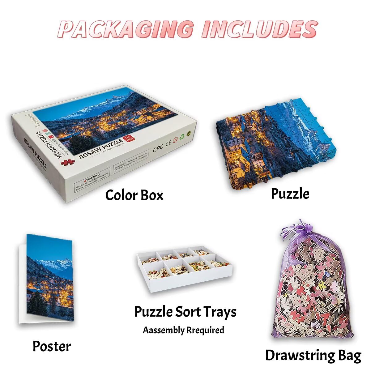 Puzzle 5000 sztuk dla dorosłych krajobrazy, puzzle natura, puzzle 5000 sztuk dla dorosłych, drewniane puzzle z pudełkiem na prezent rozmiar 156 x 105 cm, wyzwanie puzzle dla całej rodziny, prezent