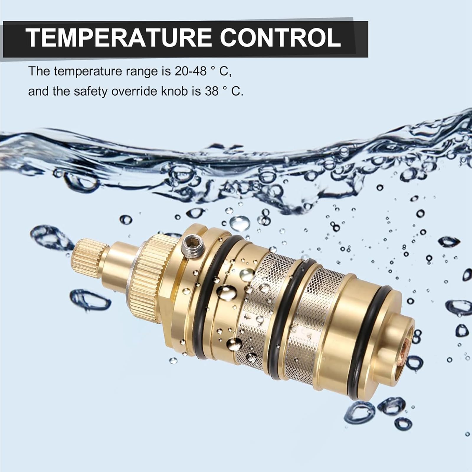 Cartouche thermostatique de rechange en laiton, kit de réparation pour mitigeur de douche, pour régler la température de l'eau dans la salle de bain