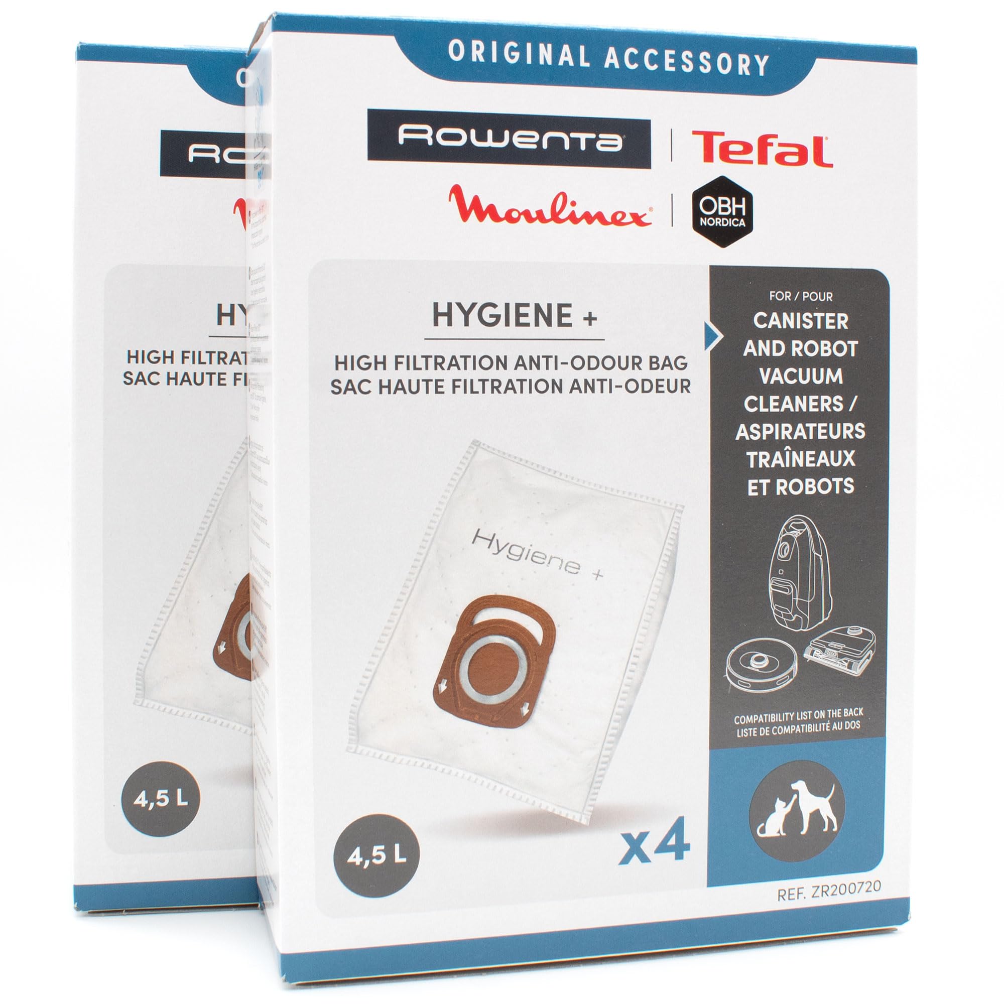 PakTrade 8 Sacchetti per aspirapolvere + 10 Profumi Compatibile con Rowenta Silence Force - RO7783EA/411 | 8 Anti-Odour Sacchetti, Deodoranti, Accessori, Ricambi