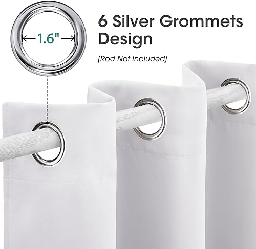 Miniatura 70 de HOMEIDEAS Cortinas de puerta para privacidad de puerta, cortina opaca para puerta de armario para dormitorio, cortinas con aislamiento con lazo