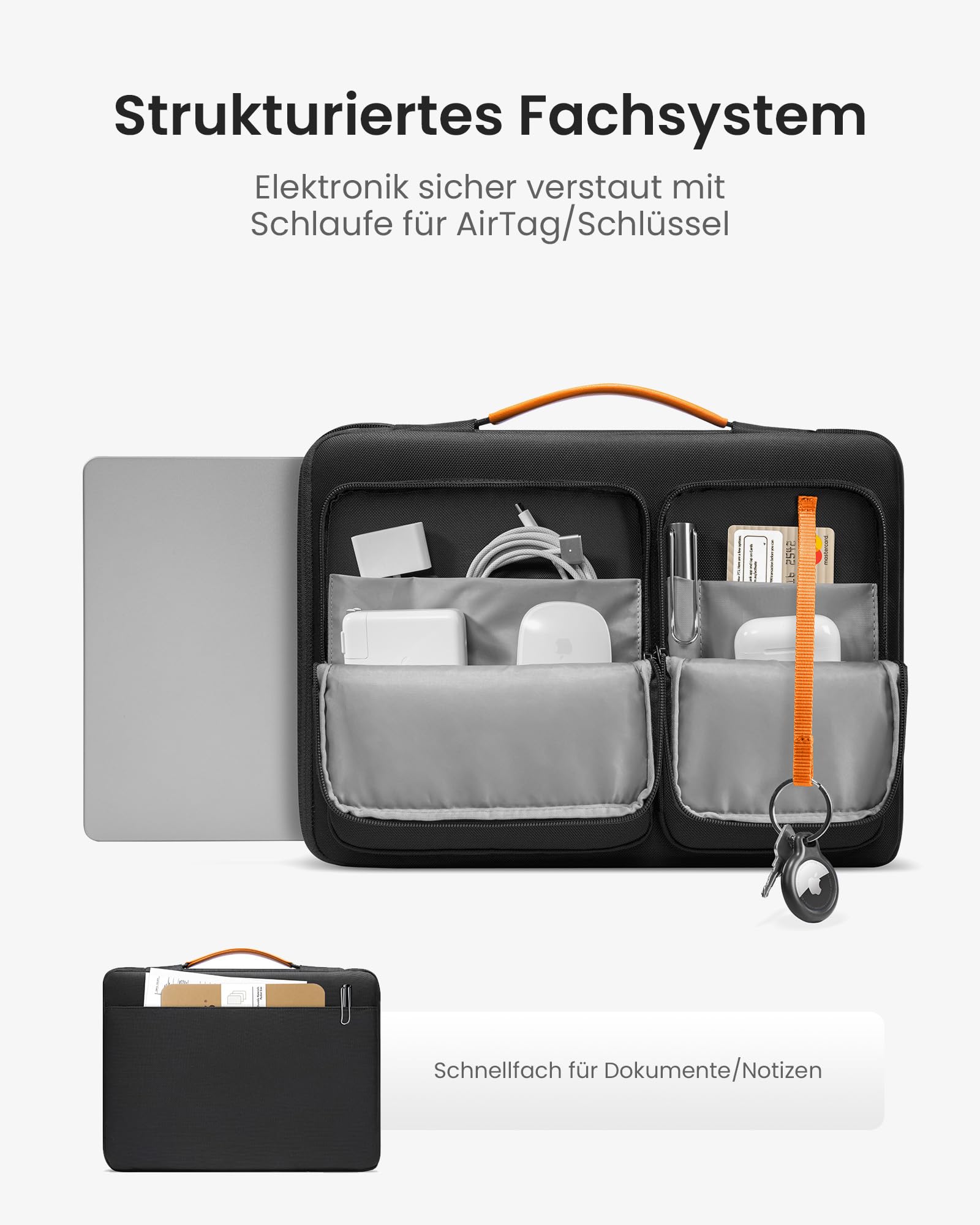 tomtoc 360° Laptop Tasche Hülle für Neu 16-Zoll MacBook Pro M5 Pro/Max (2026) A3428 A3429, M4/M3/M2/M1 (2024–2019), Wasserabweisend Laptoptasche Laptophülle Passt ASUS Vivobook 15/16, Dell Inspiron 15