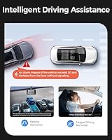 Vista 6 de AZDOME M01 Max UHD 4K Cámara de salpicadero delantera y trasera, Wi-Fi integrado, tarjeta de 64GB gratuita, control por aplicación, cámara