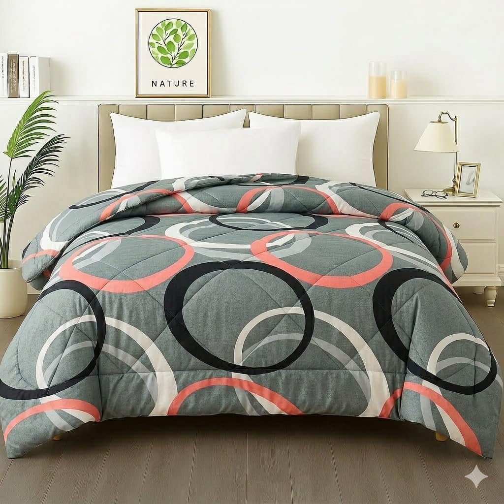 FLOATING DREAMS Reversible Comforter 220 GSM Microfiber Reversible AC Comforter/Blanket for Winter/Quilt/Duvets for King Size Double Bed Comforter-image-12