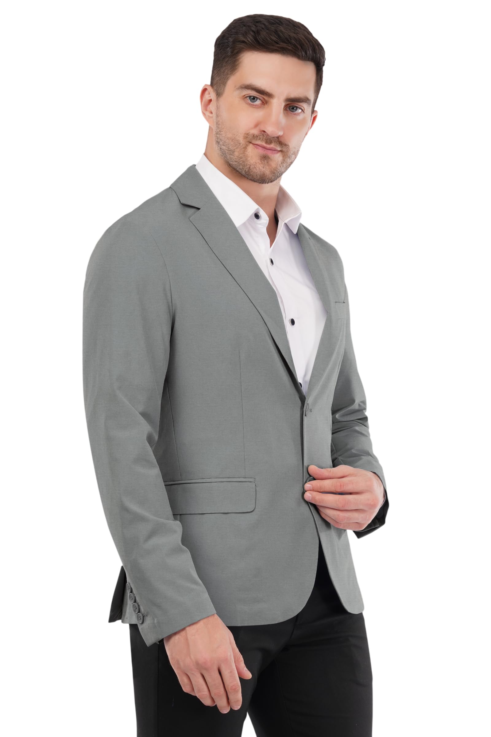 saintx Men's Stylish Formal Blazer | Unlined Knit Jacket with Breathable Comfort & Slim Fit Design | Perfect Coat for Office Meetings, Travel, Parties & Smart Styling | Everyday Formal Wear-picture-41